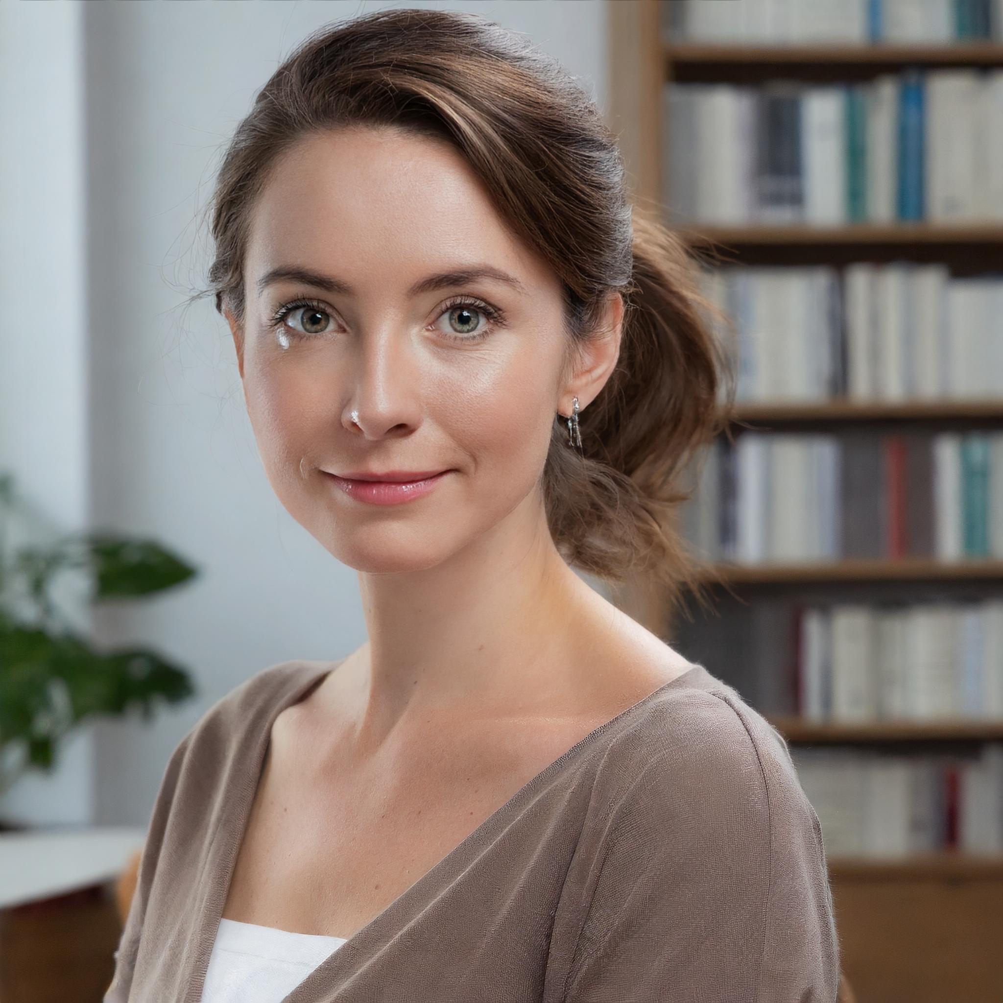 Sophie Schneider, Steuerberaterin, analytische und sympathische Erscheinung